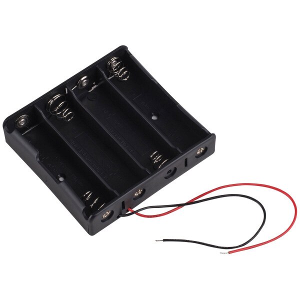 Main product image for 4 x 18650 Battery Holder with 6" Leads 142-264